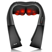 ALLJOY Shiatsu Shoulder Neck Massager with Heating, Deep Tissue 3D Kneading Massager to Relieve Muscle Pain, Use at Home, Car, Office (Black)